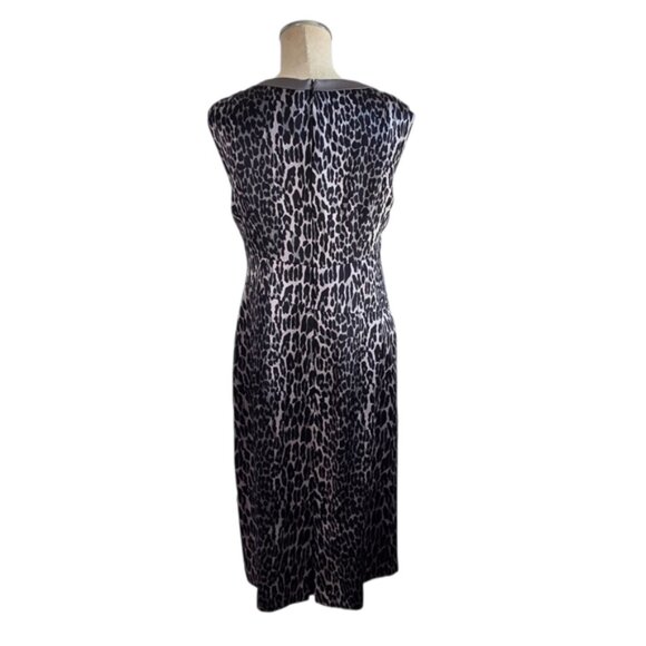 Nanette Lepore Ever More 100% Silk Leopard Print Black Lined Dress Sz 6 - Picture 4 of 12